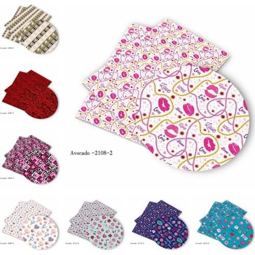 Huangtao Diy accessories 30*136cm Printed Faux Synthetic Leather for Bow,DIY handmade Materials