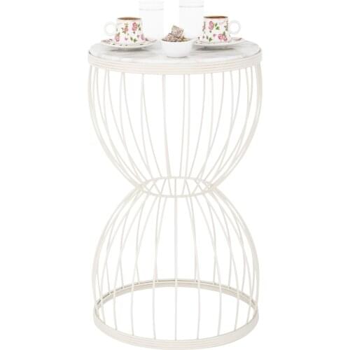 White Decorative Coffee Table Metal Toe Pastel Design Living Room Furniture Sofa Table Dining Stool Overcoat Robe Hook Coat Rack