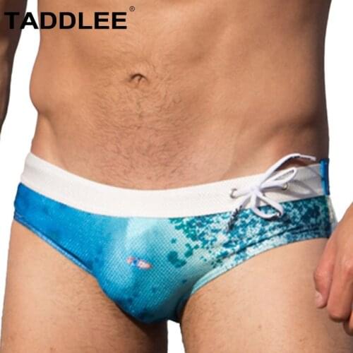 Taddlee Brand Sexy Mens Swimming Briefs Boxer Bikini Swimwear Men Swimsuits Gay Penis Pouch WJ Pad Inside Beach Boardshorts New
