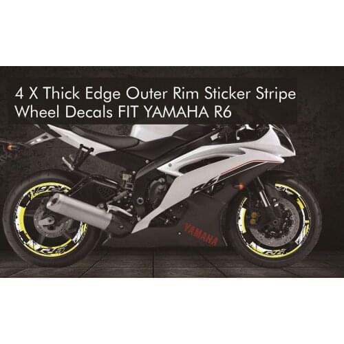 For Ymaha YZF-R6 YZF R6 yzfr6 LOGO Full Coverage Rim Sticker Inner Outer Motorcycle Reflective Decorative Wheel Stickers Decals