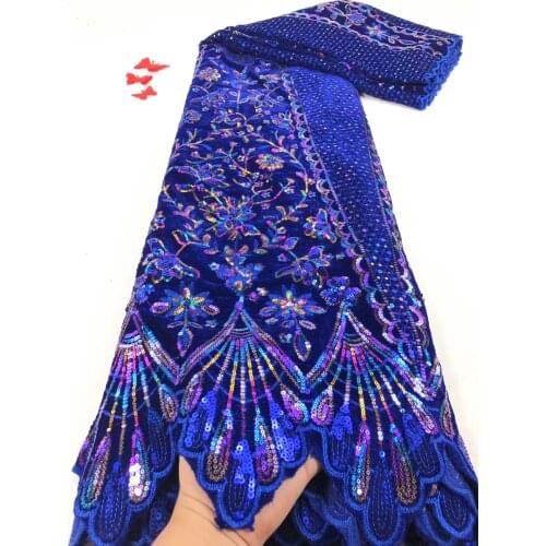 French Sequined Lace Fabric 2021 High Quality Lace African Lace Fabric For Wedding Nigeria Tulle Lace Material FJ4375