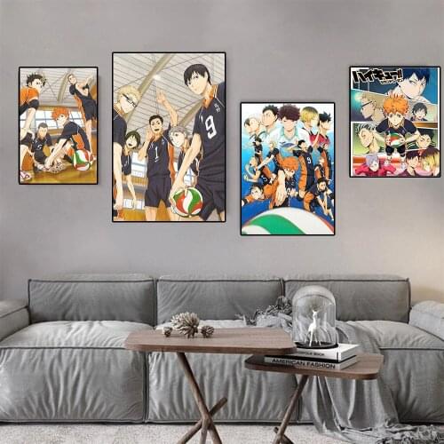 Classic Anime Haikyuu Japanese Anime Canvas Painting Cartoon Posters and Printmaking Murals Picture Decoration Anime Poster