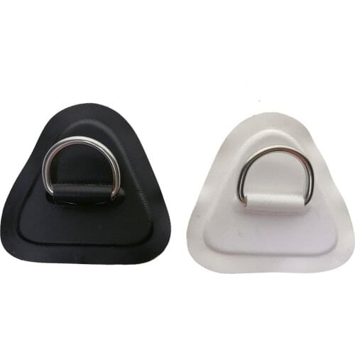 10pcs Dinghy Boat Pvc Stainless Steel D-Ring Patch Surfboard SUP Deck Rigging Leash Ring Tie Dowm Pad