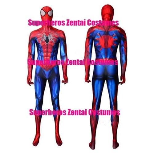 Peter Parker Cosplay costume 3D Print Zentai All-New All-Different Superhero Bodysuit Suit Kids/Adults