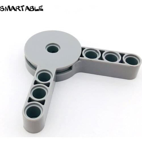 Smartable Technic Rotating Hinge Liftarm With Hole Building Blocks Parts Toys For Kids Compatible Technic 44224+44225 6pcs/lot