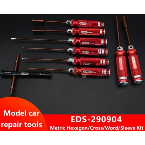 RC Car EDS Remote Model Repair Tool Kit EDS-290904 Metric Hexagon Ellipse Screwdriver Set