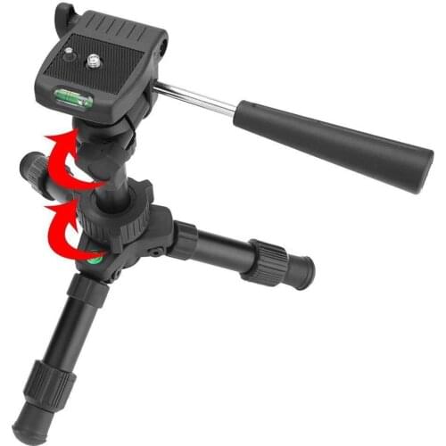 Mettzchrom tripod aluminum alloy mini desktop tripod DSLR camera tripod for photography