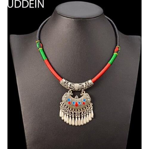 UDDEIN Fashion Torques Statement Maxi Necklace & Pendant Vintage Jewelry Handmade Rope Chain Bohemia Ethnic Necklace For Women