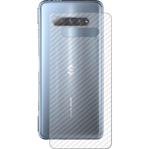 5PCS For Xiaomi Black Shark 4 / Pro 6.67" 3D Carbon Fiber Rear Back Film Stiker Screen Protector (Not Tempered Glass)