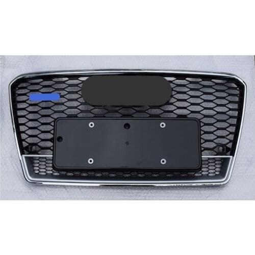 RS7 style front sports hexagonal mesh honeycomb cover grille for Audi A7/S7 2009-2015 auto parts