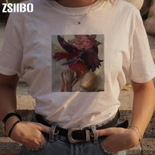 Women print TShirt Short Sleeve Shirts Tops vintage vegan punk T-shirt ropa mujer jersey clothes Harajuku clothing chemise