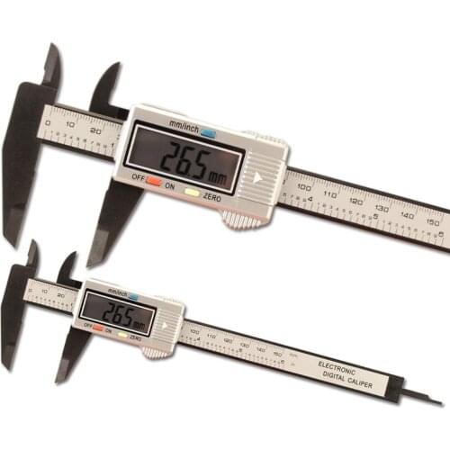 0-150mm measuring tool plastic carbon plastic caliper digital vernier caliper micrometer without battery