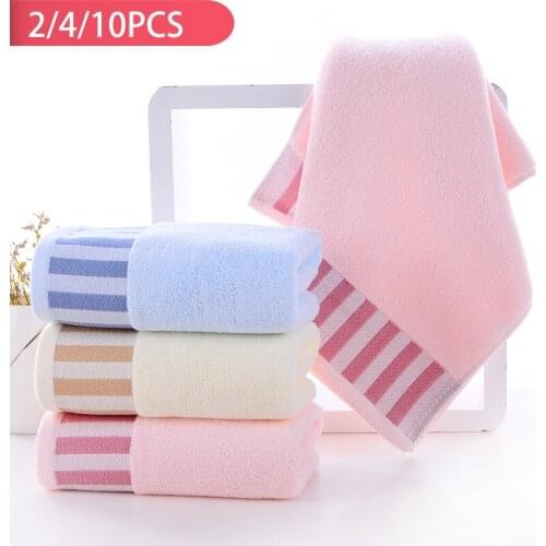 1-10PC 100% Cotton Hand Towels For Adults Plaid Hand Towel Face Care Magic Bathroom 33x72cm Sport Cotton Towel