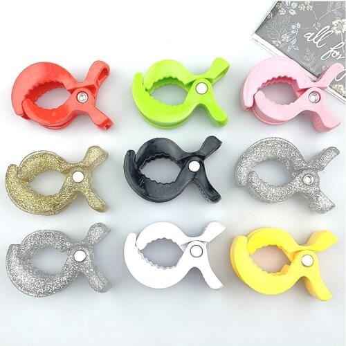 1pc Candy Blue Lamp Pram Stroller To Hook Muslin And Toys Blanket Clips Plastic Universal Clip Baby Toys Accessories