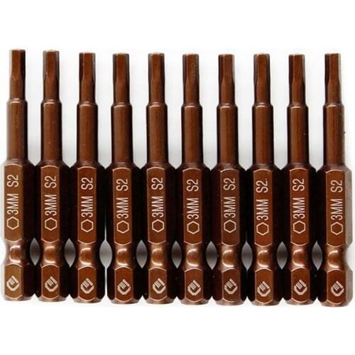 10pcs/lot 1/4" 50mm Hex Screwdriver Bit Set Electric Drill Hexagonal Screw Driver Bits CR-V Magnetic Power Driver Drill Tools