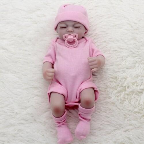 11'' 28cm Gentle Touch Vinyl Lifelike Full Silicone Mini Bebe Reborn Doll Realistic Lovely Infant Dolls for Girls Toys Gifts