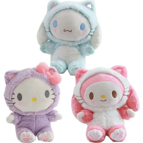 20cm Cartoon Stuffed Animals My Melody Plush Toy Anime Kawaii Cute Soft Plushie Girls Doll Comfort toys Bags children Gift