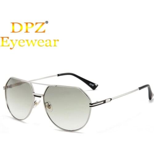 2021 New fashion double beam two-tone progressive sunglasses men women retro brand design pilot sunglasses Oculos De Sol 50575
