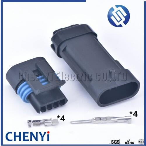 5 sets 4 pin Delphi male or female car intake pressure sensor connector plug 1.2L D4F auto Oxygen Sensor O2 connectors 12162190