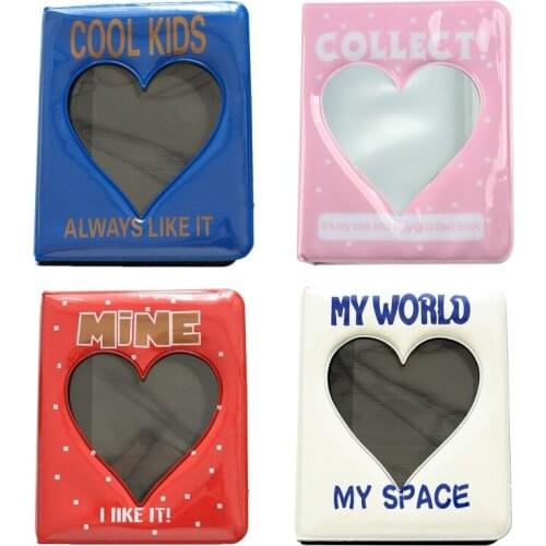 3 Inch 36 Pockets Photo Album Cartoon Hollow Heart Picture Storage Mini Scrapbooking Case for Kids Children