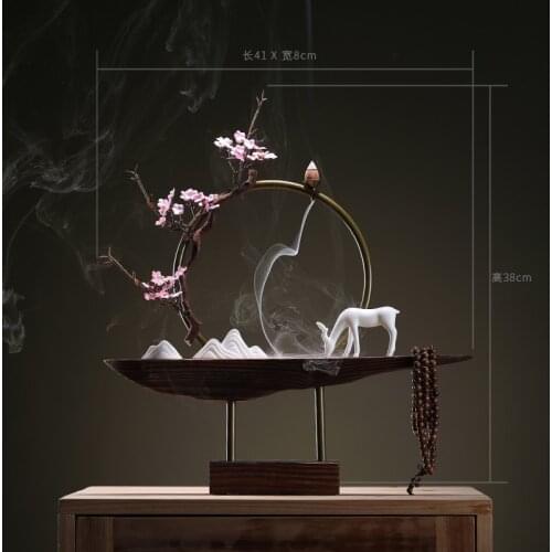 Waterfall Incense Burner Aromatherapy Buddhist Backflow Incense Burner Home Studio Incienso Quemador Home Studio Gothic Decor