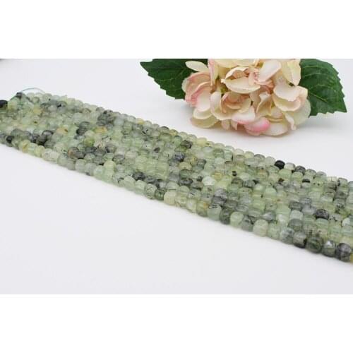 8-12mm Superior Quality Natural Prehnite square loose stone Beads For DIY necklace bracelet jewelry making 15 "free delivery
