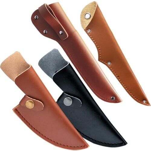 Kitchen Knife Cover Forged Boning Knife Cowhide Leather Sheath Fishing Knife Kydex Meat Cleaver Outdoor Butcher Knife Protector