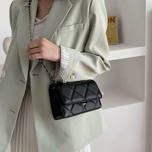 Crossbody Bag Designer Shoulder Bag Female Handbag Purse Women Bag Chain Backpack Fashion 2021 New PU Leather Diamond Lattice