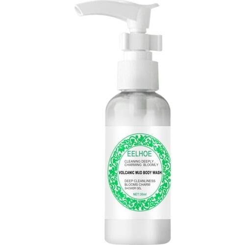 30ml Shower Gel Deep Cleaning Volcanic Mud Long Lasting Exfoliating Body Wash Strong Whitening Skin Moist