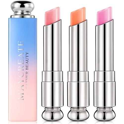 Hot Sale 3 Color Lipstick Lip Non-stick Color Changing Lipstick Lipstick Anti Aging Moisture Lip Balm Color Changing lipgloss