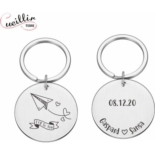 Wedding anniversary customized gift Personalized Keychain gifts For Girlfriend Boyfriend Husband Wife Valentine Keychain Charm