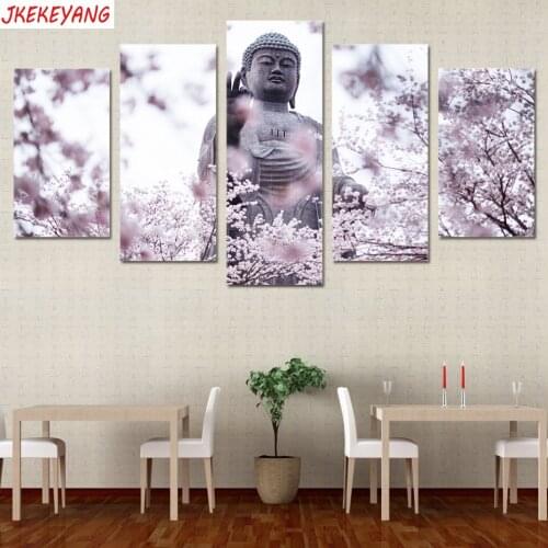 Full Square/Round Drill 5D DIY diamond painting 5pc Buddha Pictures mosaic Diamond Embroidery Wall Arts J2019
