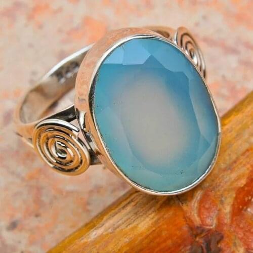 Womens Fashion 925 Silver Color Ring Elegant Luxury Sapphire Jewelry Wedding Engagement Party Ring Anniversary Gift Size 5-11