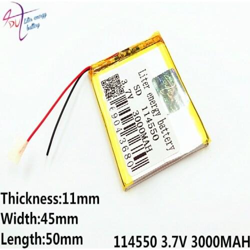 Best Battery Brand Size 114550 3.7v 3000mah Lithium Polymer Battery With Board For Pda Tablet Pcs Digital Products Fr