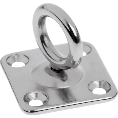 M5 M6 Stainless Steel 316 Marine Boat Square Base Swivel Pad Eye Plate Eye Hook