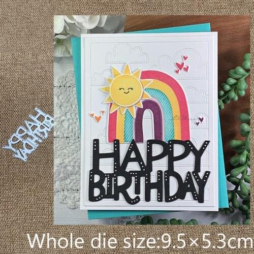 XLDesign Craft Metal Cutting Dies stencil mold Happy birthday decoration scrapbook Album Paper Card Craft Embossing die cuts