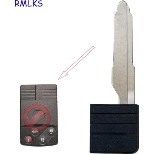 Uncut Replacement Smart Prox Card Emergency Blade Blank Insert Key For Mazda CX-7 CX-9 MX-5 RX8 2006 - 2010