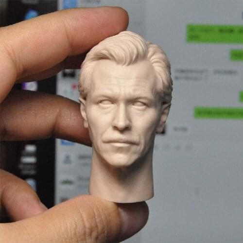 1/6 Scale Officer Gordon Unpainted Head Models Sculpt for 12''Figures Bodies Accessories DIY