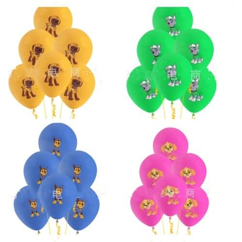 2021 New Paw Patrol Birthday Ball Set Chase Marshall Sky Rubble Latex Aluminum Balloons Baby Shower Party Supplies Kid Gift