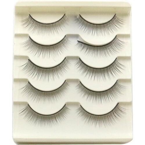 5 Pair White Handmade Natural False Eyelashes Natural Eyelashes Dramatic False Eyelashes Faux Cils Fake Eyelash Extension lashes
