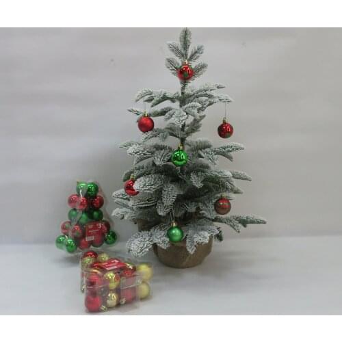 Christmas tree decorations Christmas balls Bright light ball plating balls Painted balls 3CM Christmas balls 24 boxes