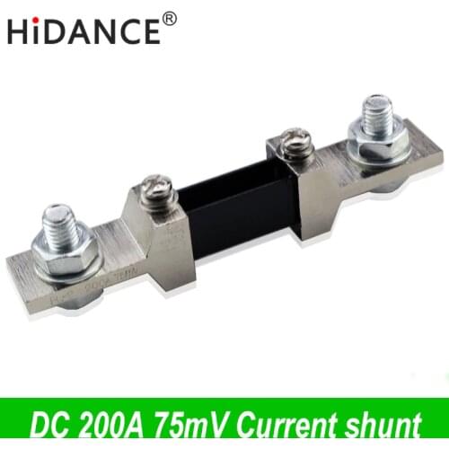 DC Current Shunt Resistor 200A 75MV Voltage Drop For 200A AMP Ampere Panel Meter Ammeter