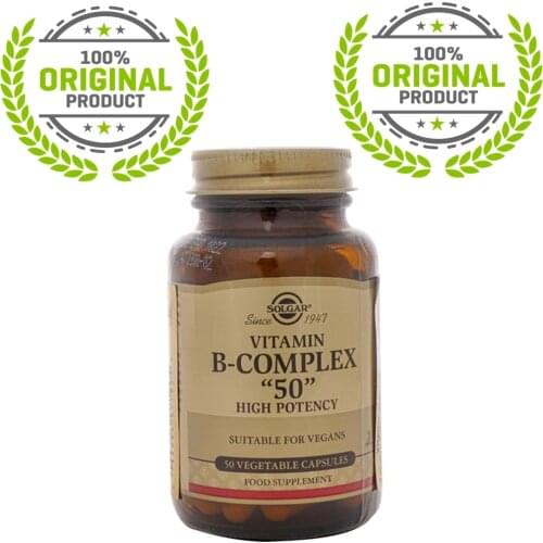 SOLGAR Vitamin B Complex Vegetable 50 capsules ORGINAL PRODUCT