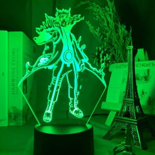 Anime 3D Nightlight LED Kids Bedroom Cool Lamp Touch Sensor Colorful Bedside Decor Children Xmas Gifts