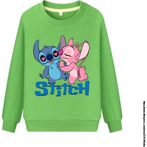 Boys sweatshirt 2021 spring kids sweatshirt Stitch Cotton Pullover Top New print Pullover Tee Kids GirIs Long Sleeve T-shirt