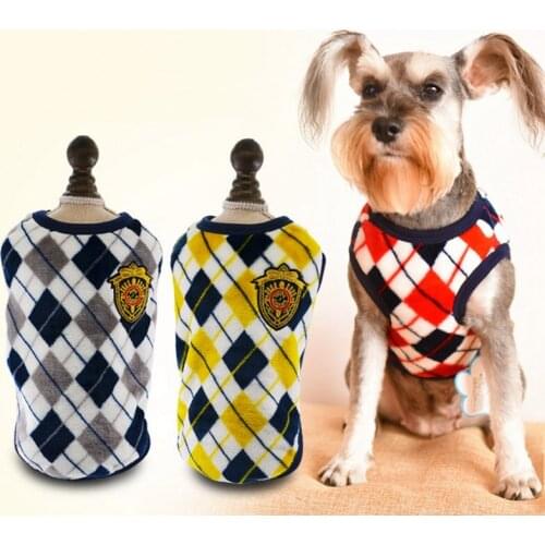 Warm Pet Dog Clothes for Small Dogs Flannel Printed Dog Coat Winter Clothing for Jacket Yorkies Chihuahua Clothes Hoodies Vest