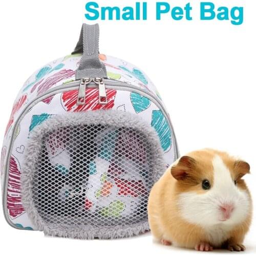 Pet Carrier Convenient Hamster Rabbit Chinchilla Hedgehog Dutch Pig Case Handbag Small Pet Breathable Warm Travel Carrying Bag