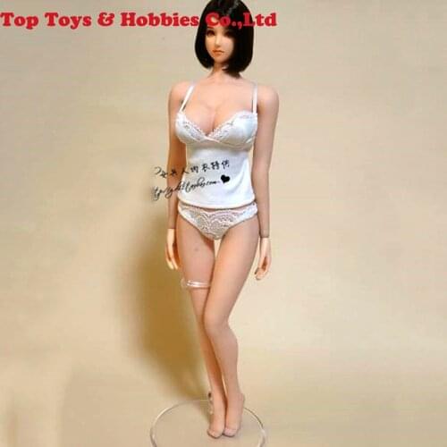 In stock 1/6 Female Lace Wrapped Corset Underwear White Clothes for 12" Girl Figure Body Fit 12'' Female Dolls