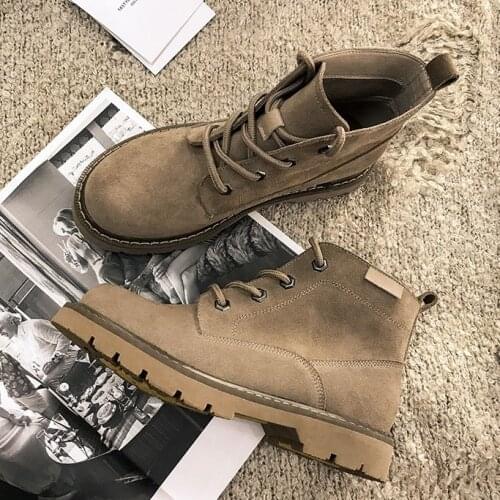 2021 Winter Fashion Womens Boots Lace Up Mid-Calf Round Head Women Boots Black Square-Heel Mid-Heel Pu Women Shoes Botas Mujer