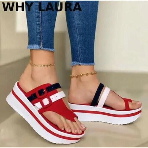 Womens sandals, new wedges, womens summer matching shoes, platform sandals, Mujer womens wedges, casual flip-flops, soft sole